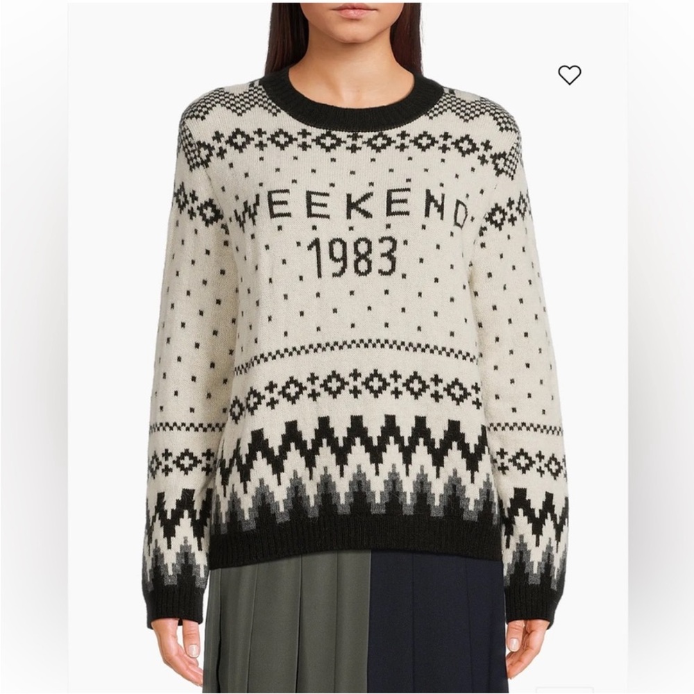 NWT Weekend Maxmara Geometric Sweater, Size M - Picture 2 of 7